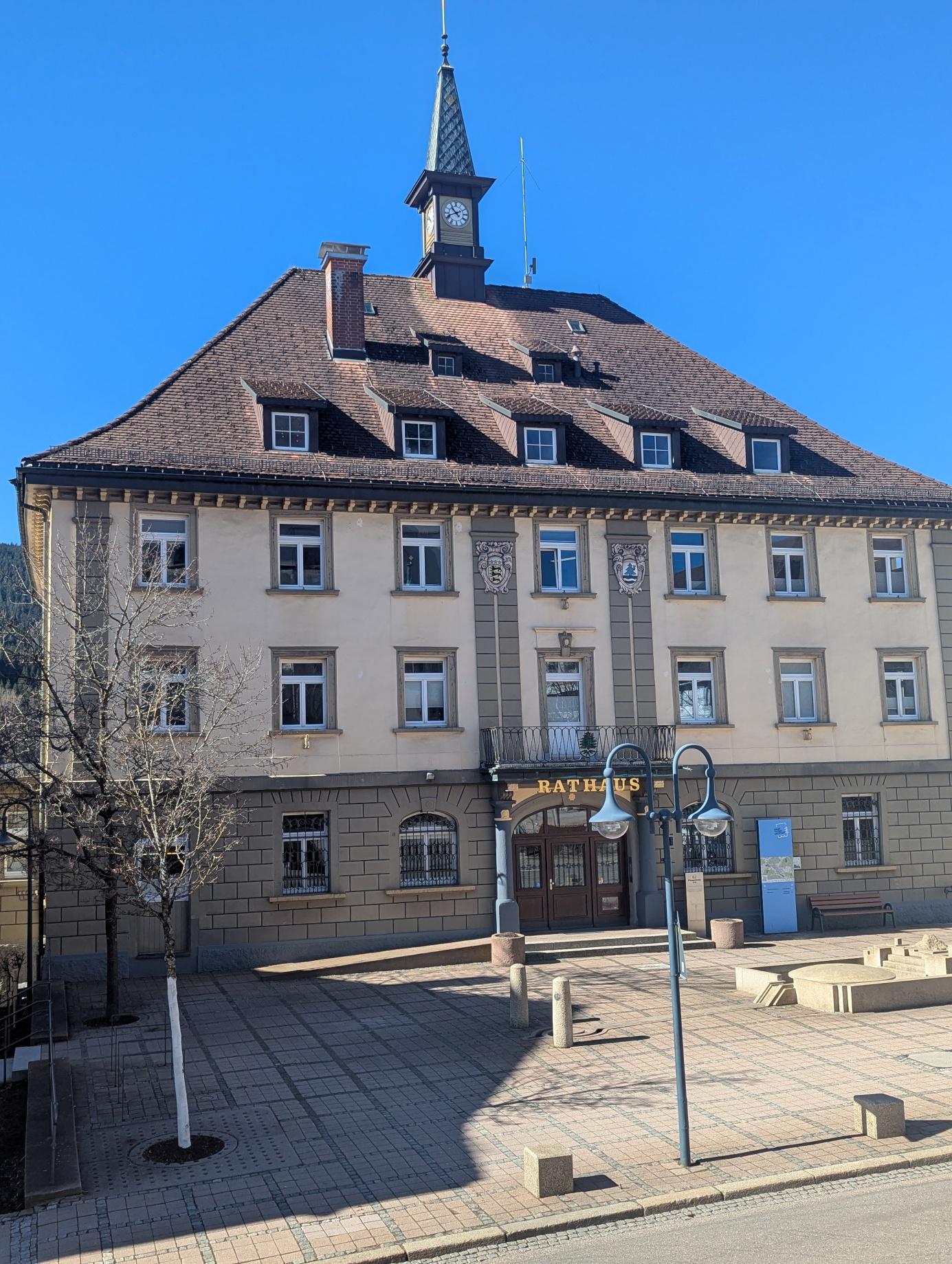 Das Rathaus in Titisee-Neustadt
